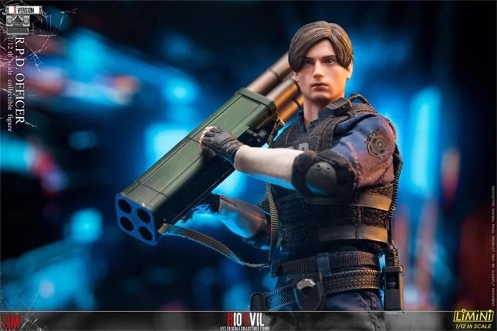 1/12 LIMTOYS Resident Of The Evil Lyon BIO EVIL-RPD Handsome Guy Officer Game Elements S Version 2 Head Full Set Gift