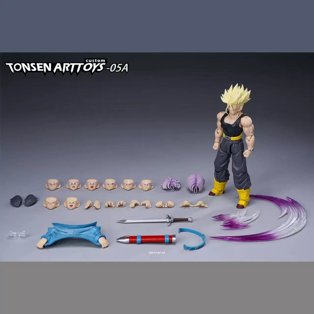 Tonsenarttoys Super Saiyan Trunks Dragon Ball S.H.F Figures Ssj1 Ssj2 Vegeta Custom 05a 05b Accessories Kit Anime Collection Toy