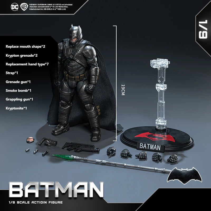 Fondjoy DC Batman Full series BVS Batman Movie Character Model Limited Head Sculpt Action Figures 19cm Collect Model Boy Gifts