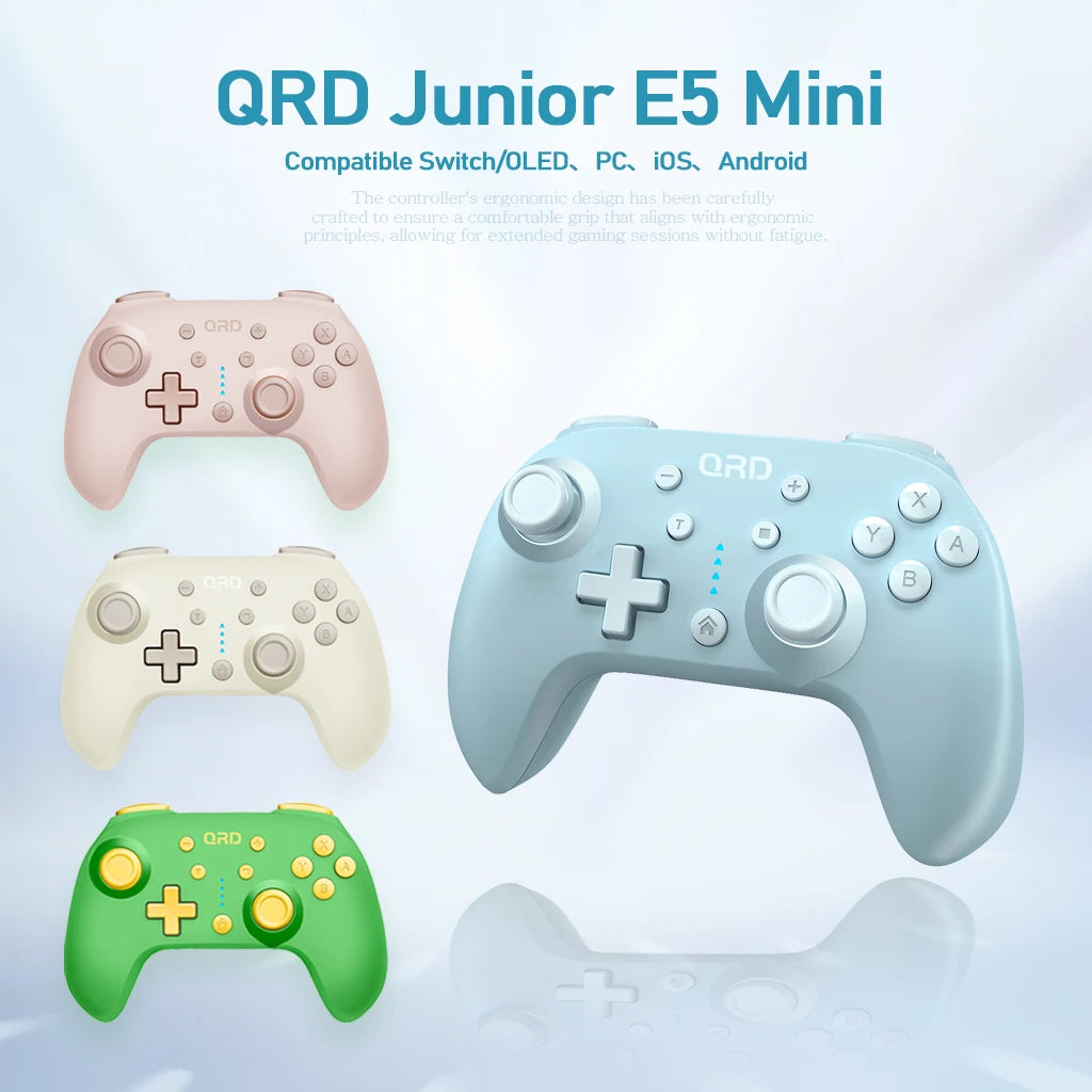New QRD Junior E5 Wireless Gamepad for Switch 2 Switch/OLED/Lite/Android/iOS/PC Mini Bluetooth Controller Candy Color かわいい