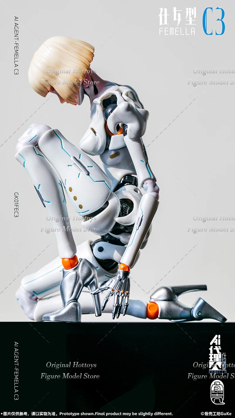 Guke Studio GK01FEC3 1/12 Scale Female Soldier AI Agent-Femella C3 Full Set 6-inches Action Figure Model Doll Collection