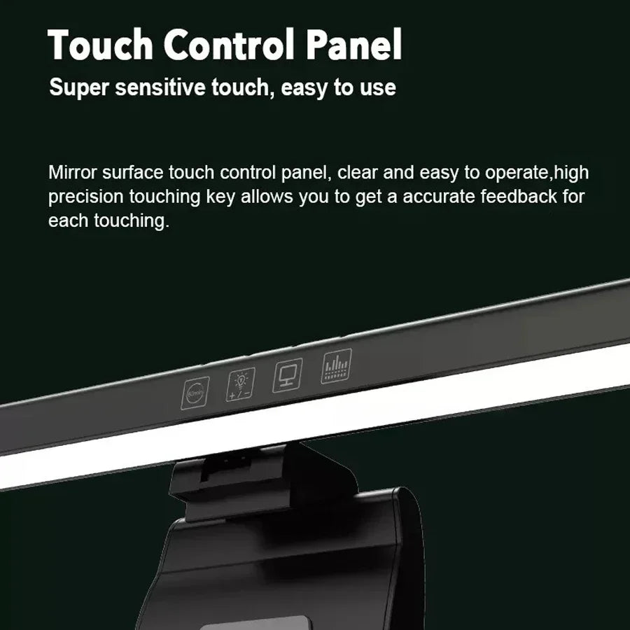 LED Curved Screen Monitor Light 40cm Screen Hanging Lights Desk Lamp for Work Study RGB Gaming Room Background Atmosphere Lights