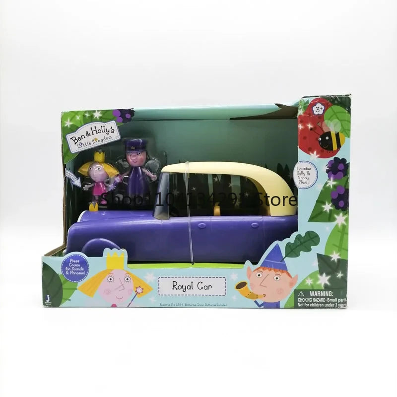 Original Ben And Holly's Little Kingdom Ben's Elf Horn Figures with Accessories Royal Car Collect Play Action Figures Kids Gift