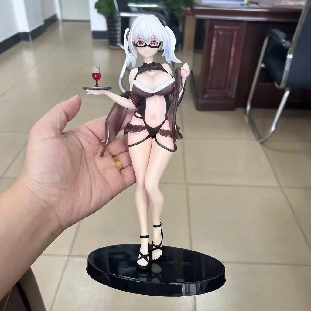 Cynthia 1/6 Scale 27cm Wine Waiter Girl PVC Action Figure Collectible Model Toy for Girls Chinese Anime Complete Figure