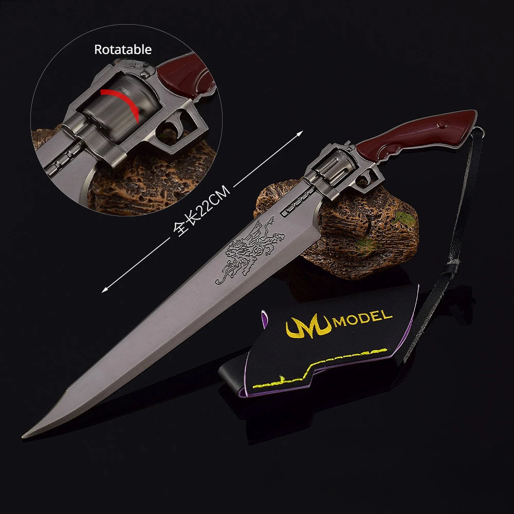 22 см острие Lion Heart Gunblade Squall Leonhart Final F&amp;F VIII Game Merchandise Fantasy Metal Blade Weapons Модел Декорация Колекция