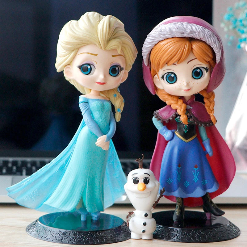 Cartoon "Frozen" character model toy Elsa Anna Princess Castle cake decoration ornaments party supplies gifts for children