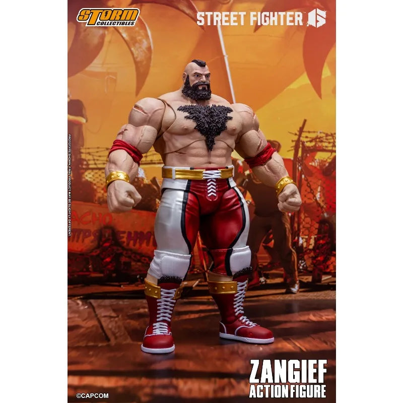 Brand New Authentic Storm Toys Original Street Fighter 6 ZANGIEF Movable Doll Game Movable Doll Model Toy Figurine Gift Collect