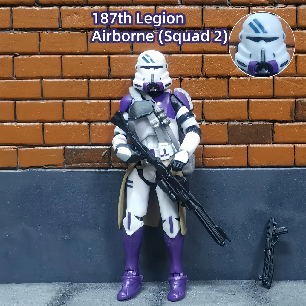 Star Wars 3.75 Inch  Clone Trooper 1/18 Airborne 501st 212th 187th Legion  Shock Action Figure REX ARF P1 P2 Toys Model Loose