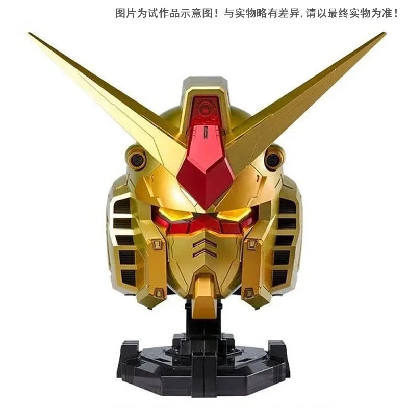 RX-78-2 Golden Carnival Edition Helmet Action Figure - LED Light-Up Posable Cosplay Prop, Collectible Gift for Kids & Fans