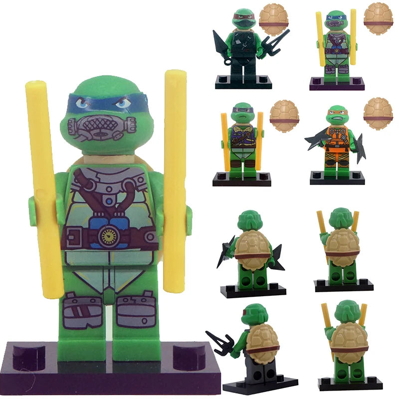4pcs Teenage Mutant Ninja Turtles Children's Toys Decorations Anime Characters Boys Bedroom Desktop Decorations Birthday Gifts