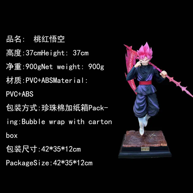 New Dragon Ball Super Saiyan Rose Goku Action Figure 37cm Pvc Abs Statue Desktop Pc Case Decor Anime Collectible Gift For Anime