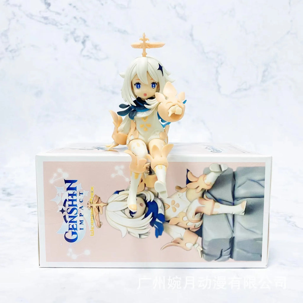 12CM Genshin Impact Paimon Genshin Impact Klee Anime Action Figure Instant Noodle Pressure PVC Toy Collector Model Gift