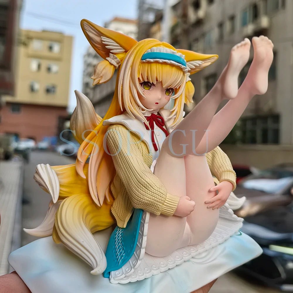 Arknights Figure Suzuran Afternoon Tea 13cm Anime Fox Girl PVC Action Figure Toy Game Statue Collection Model Doll Gifts