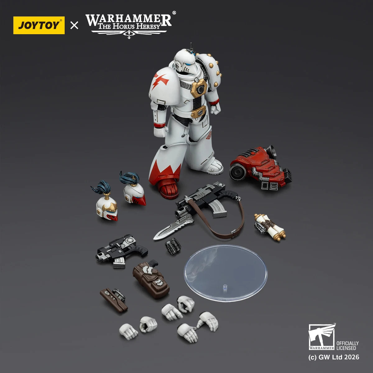 JOYTOY Warhammer 30K White Scars Action Figure Jaghatai Khan Figurine Tactical Legionary Articulated Joints Model Collection Toy