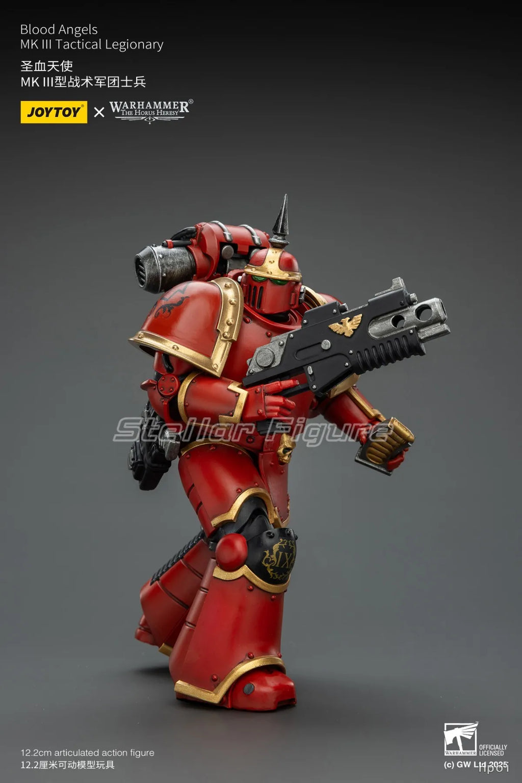 【SF】JOYTOY Warhammer 40K 1/18 Action Figure Blood Angels MK Ill Tactical Legionary Model Toys Gifts Collection Ornaments