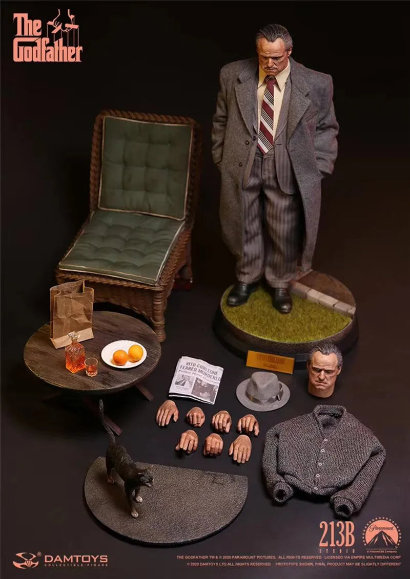 DAMTOYS DMS032/DMS033 1/6 Scale Classic The Godfather Vito Corleone 12'' Full Set Male Action Figures Toys for Fans Gifts