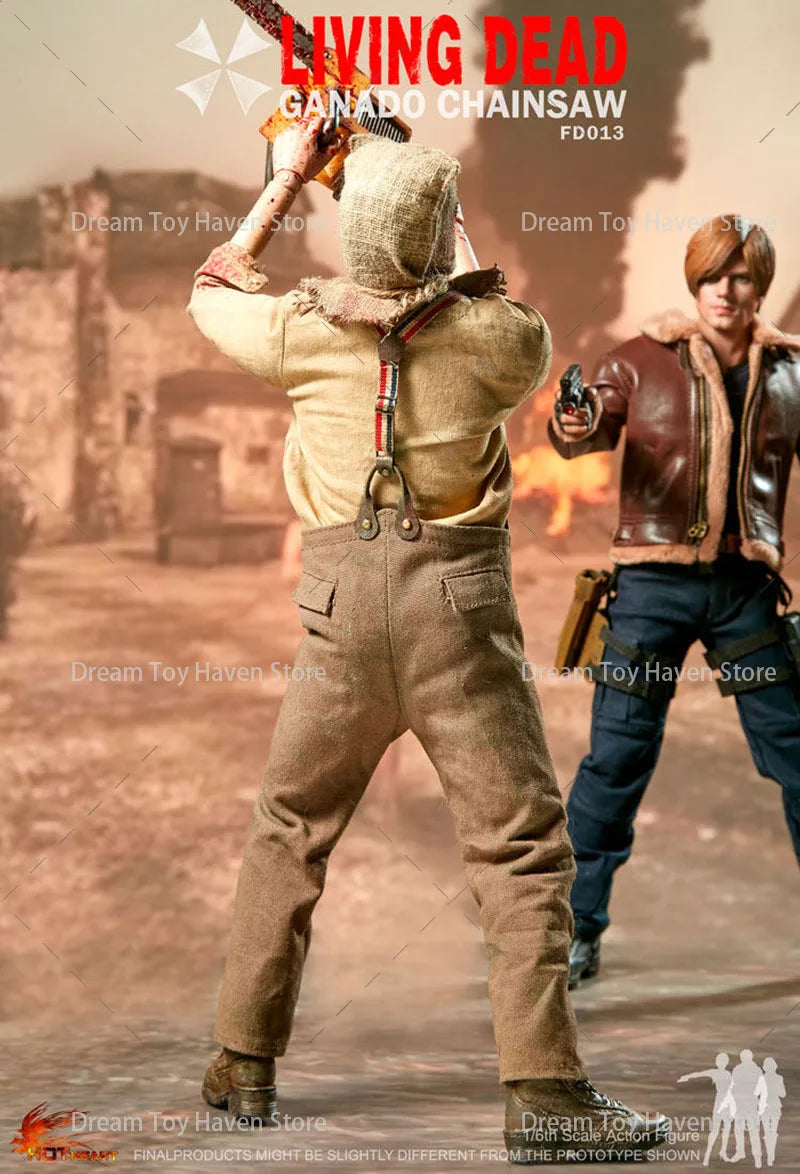 Hot Heart FD013 1/6 Scale Male Soldier Chainsaw Killer Horrifying Dolls 12Inch Action Figure Halloween Decoration Gifts
