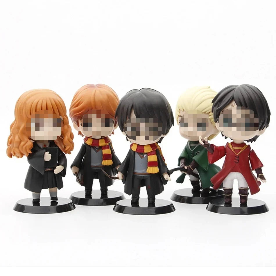 Harrry Q Style 7-9cm PVC Vinyl Figures Set - 3pcs/10pcs including Hermione Ron Hedwig Collectible Car Model Dolls for Cake