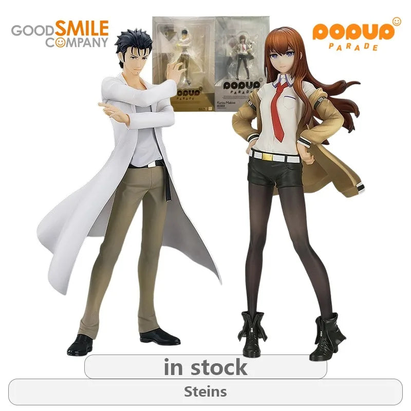 GSC Original POP UP PARADE Steins Series Ryutaro Okabe\Kurisu Makise Anime Not Movable Figure Statue Model Toys Gifts Fo Boys