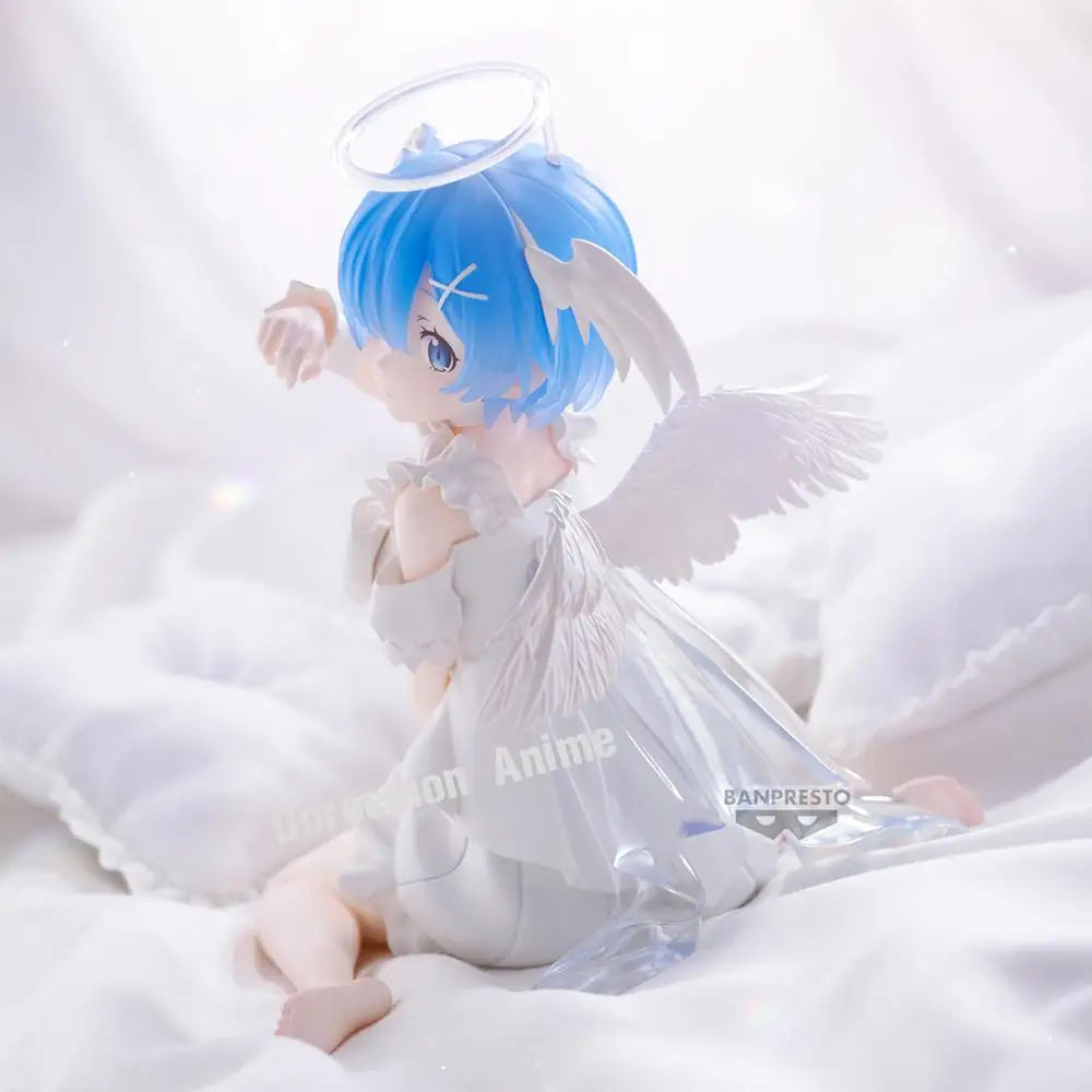 Pre-Order Original Bandai Banpresto Relax Time Re:zero Rem Sweet Angel Ver. Kawaii Anime Girlfriends Figures Model Toys Gifts