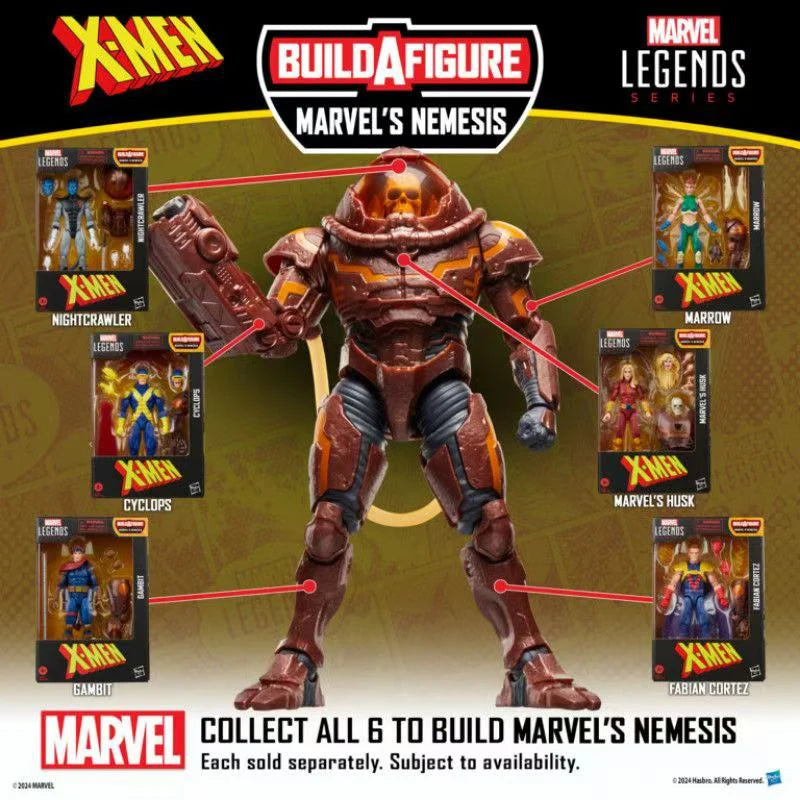In Stock Hasbro Marvel Legends Series x-men Nemesis Set Wolverine Gambit Marrow 6-inch action figure model gift toy collectibles