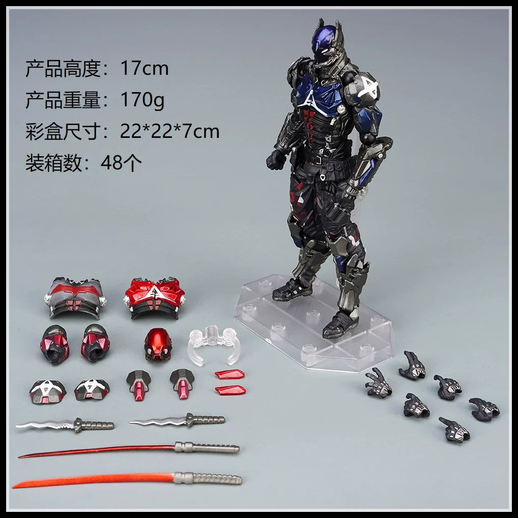 17cm Batman Arkham Knight Action Figure Yamaguchi 024 Movable Batman Joint Model PVC Collection Doll Toys Birthday Gifts