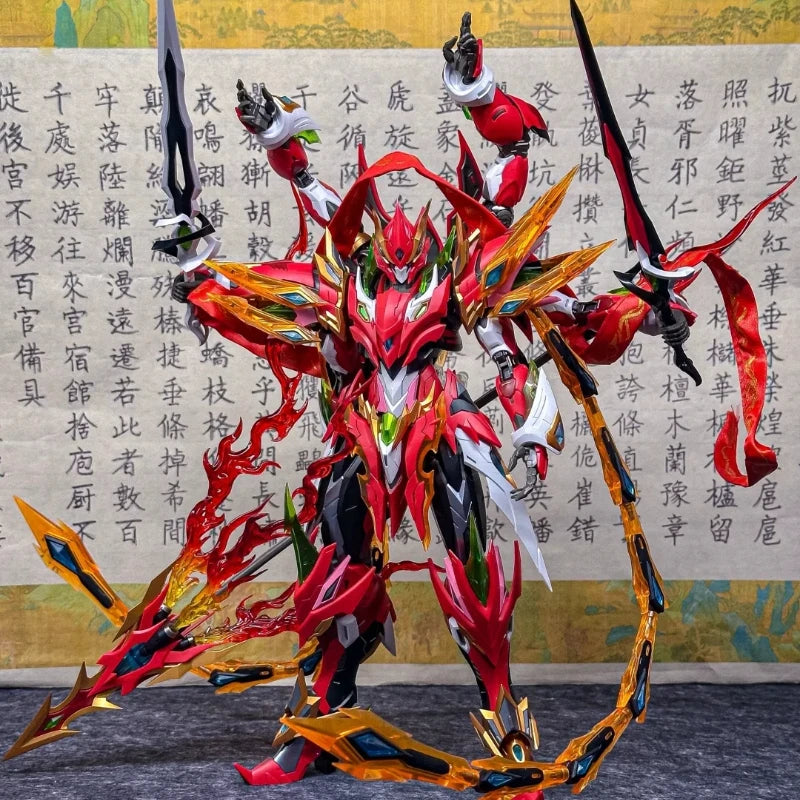 Motor Nuclear Nezha Six-Armed Mecha With Lotus Base Alloy Skeleton Assembly Model Kit Action Figures Trendy Toy Boy Ideal Gift