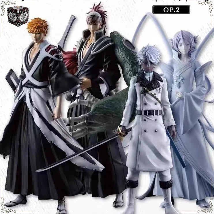 Bleach Blind Box Anime Mini Figures Random Soul Reaper Character PVC Model Desk Decoration Collectible Toy Gift