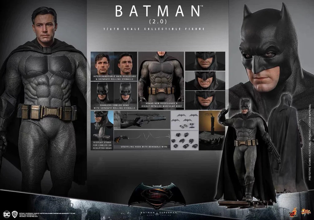 [In Stock] HOTTOYS HT MMS731 MMS732 Batman Light Armor Edition 2.0 Big Book BVS Mobile Soldier Set Figure Doll