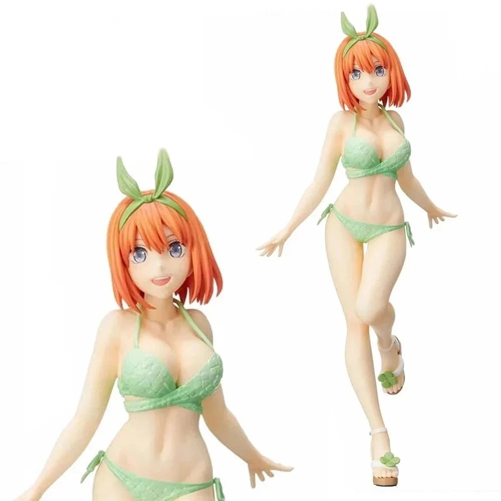 20CM Anime The Quintessential Quintuplets Figure Sexy Swimsuit Standing Nakano Nakano Miku Model Static Toys Collection Doll