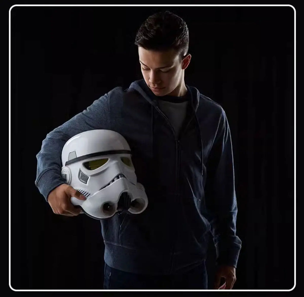 Original Hasbro STAR WARS The Black Series Rogue One Imperial Stormtrooper Electronic Helmet B7097 Collectible Toys Collection