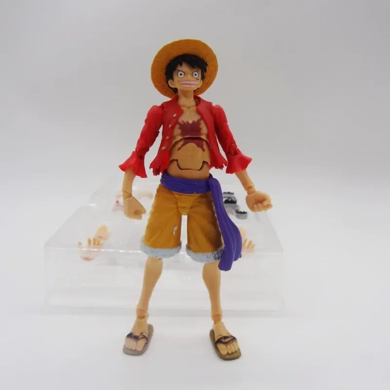 One Piece Luffy Action Figure - Anime Desktop Model Statue Collectible Ornament Gift for Fans Hand-Painted Figurine