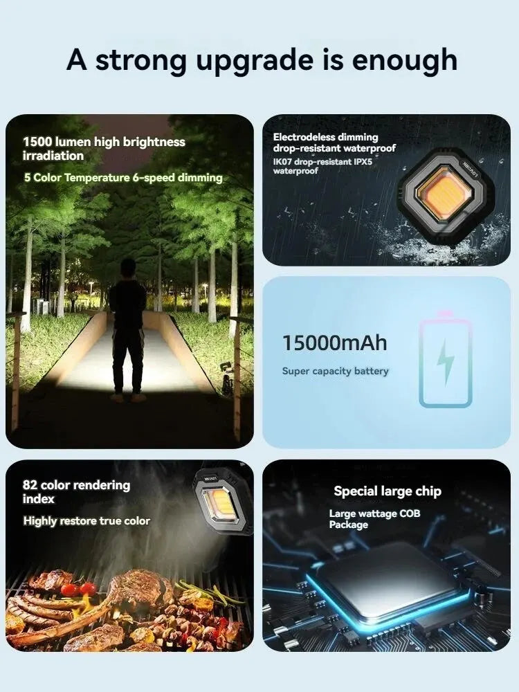 LOVORK Kawara4/4pro Преносими ръчни LED светлини за външно осветление, къмпинг, пикник, барбекю, спасяване, риболов, фотография