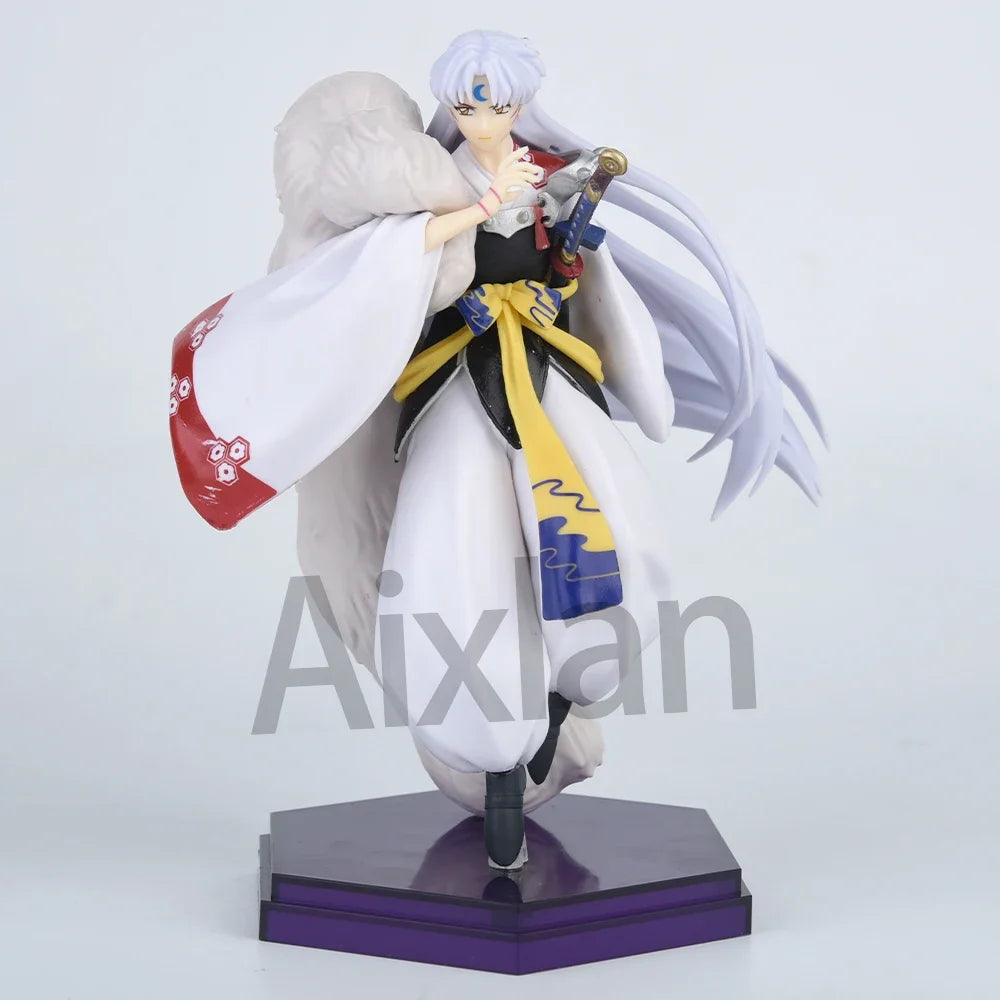 Aixlan 20 cm Inuyasha Anime Figur Sesshoumaru PVC Actionfigur Higurashi Kagome Figur Sammlermodell Spielzeug Kindergeschenk