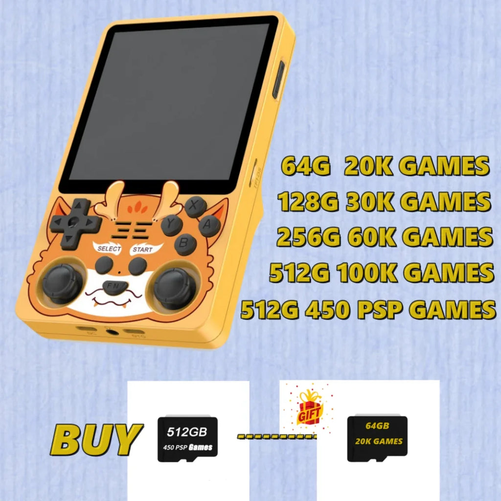 POWKIDDY RGB20SX Portable Handheld Game Console Retro Pocket 4.0 Inch Screen Linux OS Portable Video Players 512G PSP  Console