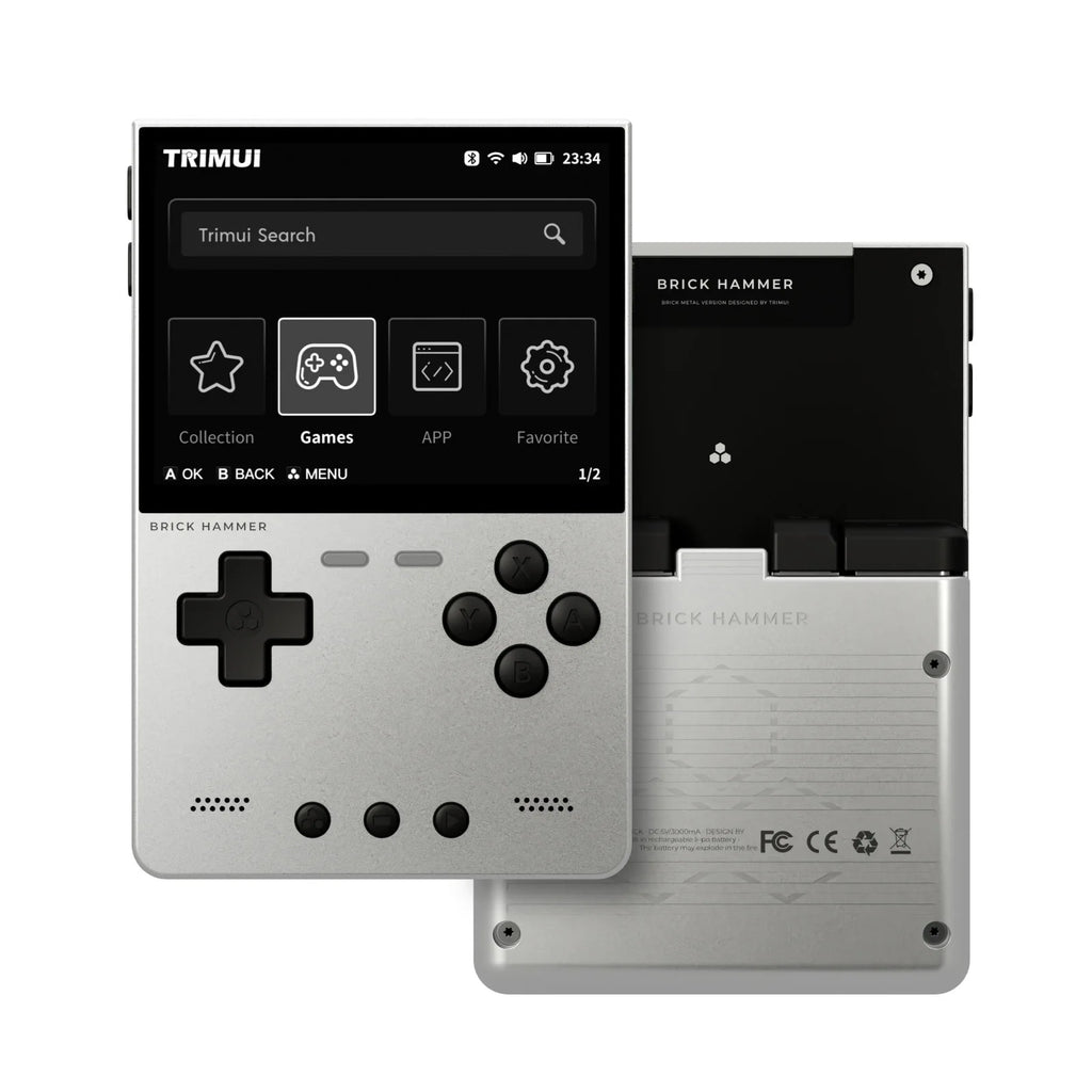 Trimui Brick Hammer Handheld Game Console 3.2 Inch IPS Screen 1024x768 Allwinner A133plus Metal Plate Retro Arcade Gaming Device
