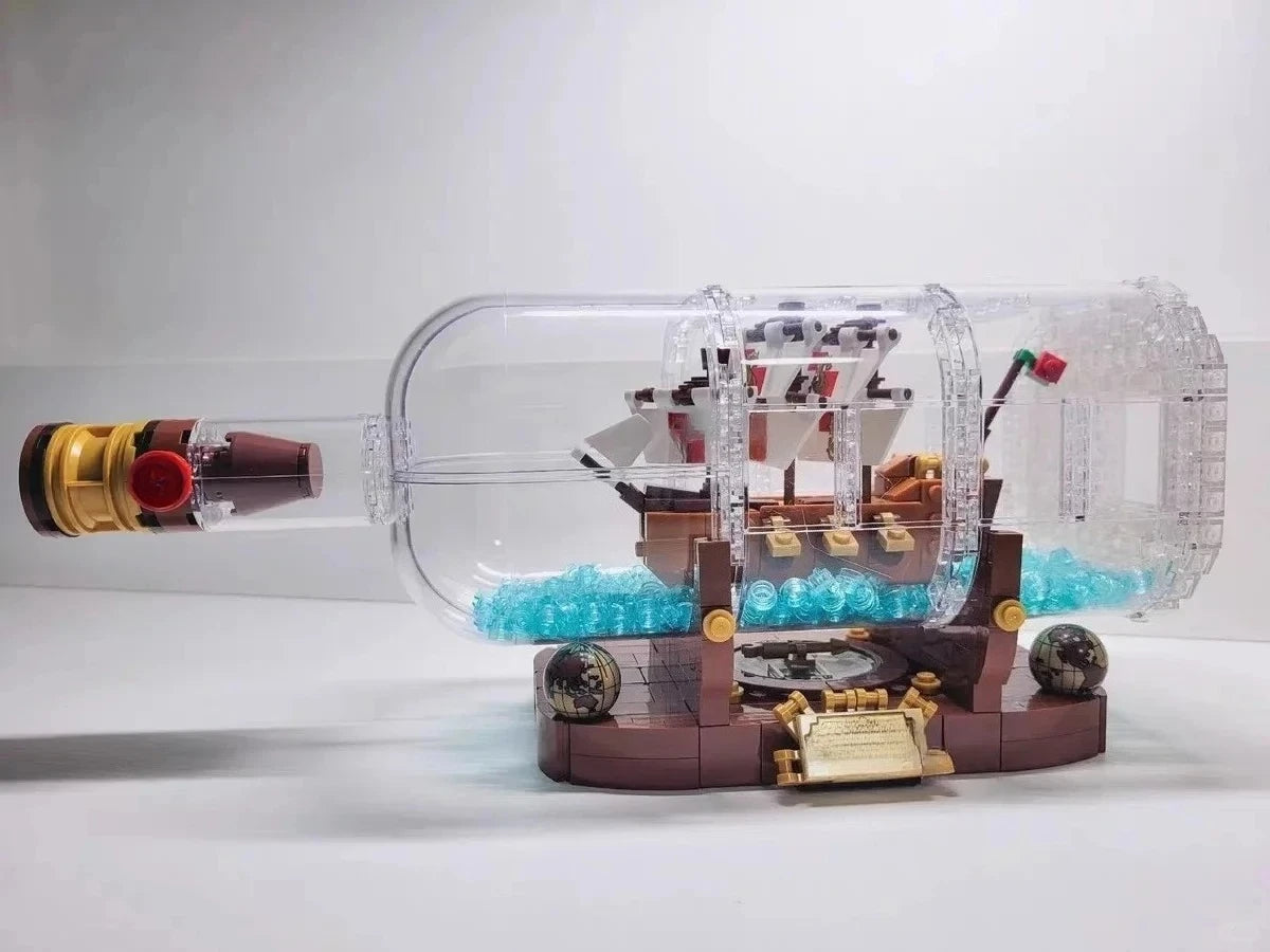 sailing ship in a bottle 21313 Building Blocks Sets Suitable For Christmas Gifts not Compatible With Legoed Particles