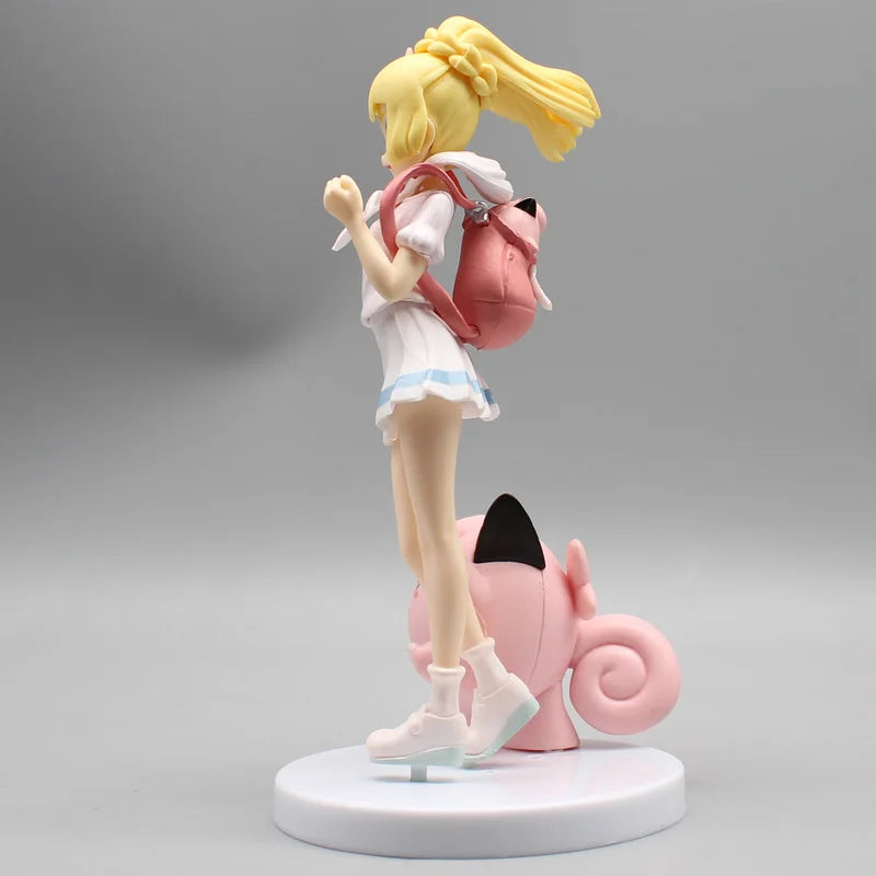 20 см Pokemon Lillie Clefairy игра Красиво момиче фигурка модел Gk статуя момчета колекция настолна декорация орнамент играчки подаръци