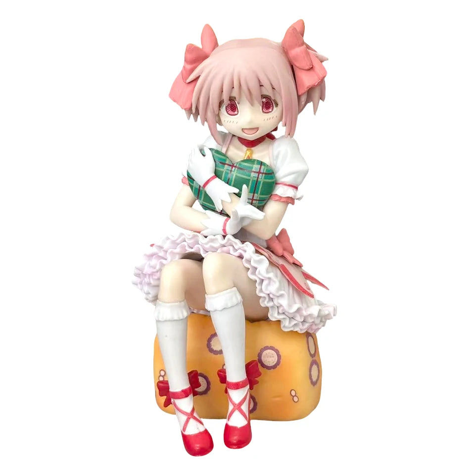 15CM Aniem Figure Puella Magi Madoka Magica Sitting Posture Madoka Action Figure Magic Girl Model Decor Statue Dolls Toys Gift
