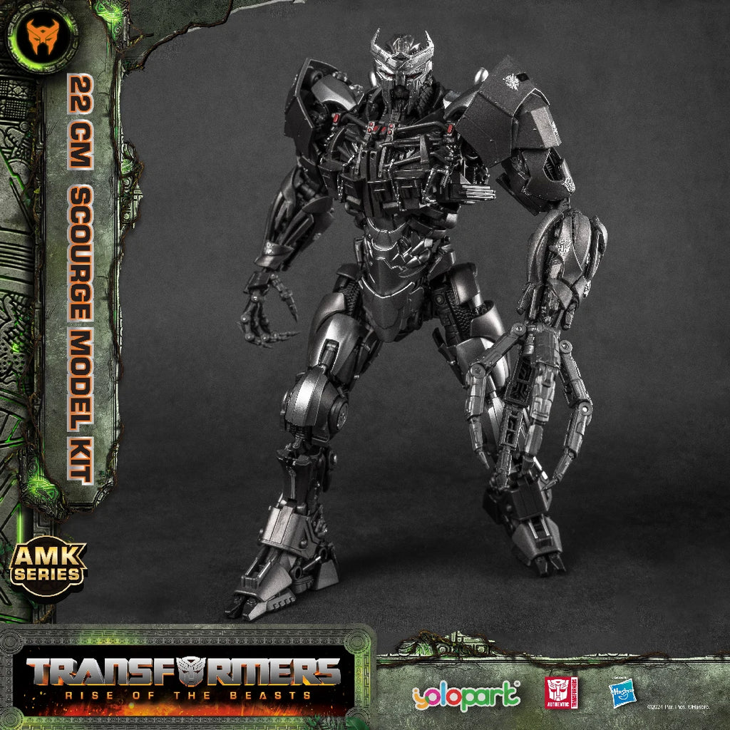 YOLOPARK AMK SERIES Transformers Toy Movie 7: Rise of The Beasts - 22cm Scourge Model Kit action figures For Boys Girls
