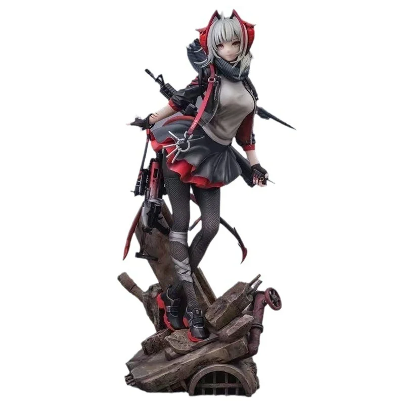 Arknights Anime-Figur W Sarkaz Söldnerfiguren Bewaffnete schöne Mädchenstatue Modell Sammlung Schreibtischdekoration Spielzeug Geschenk