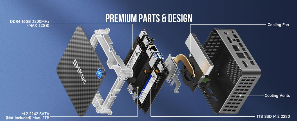 GMKtec G3 Plus Latest Twin Lake N150 Mini PC DDR4 3200MT/s NVMe SSD WiFi6 BT5.2 Windows 11 Pro 2.5G RJ45 Desktop Office Computer