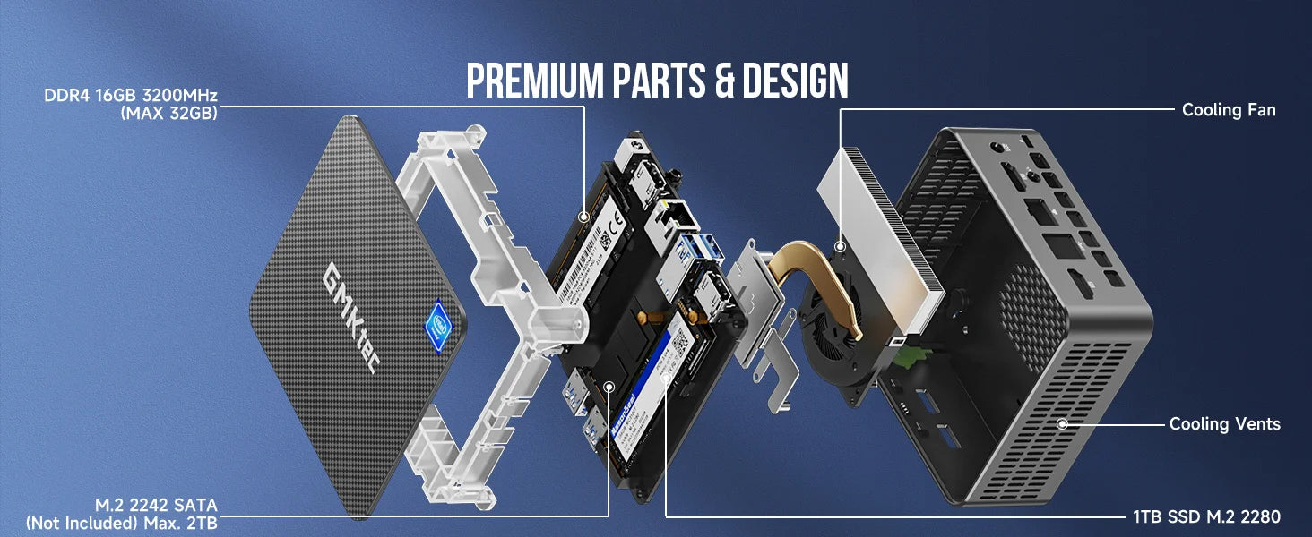 GMKtec G3 Plus Latest Twin Lake N150 Mini PC DDR4 3200MT/s NVMe SSD WiFi6 BT5.2 Windows 11 Pro 2.5G RJ45 Desktop Office Computer