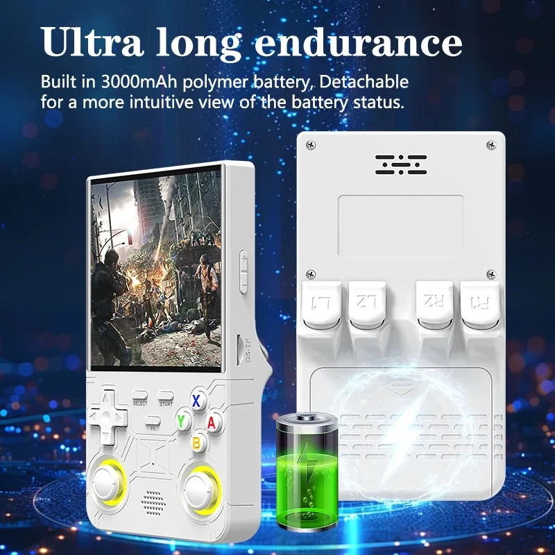 R36 Ultra Console Portable Retro Game 4‘’ IPS Screen Handheld Game Players Emulator Pocket Video Player 64G/128G 20000+ Games