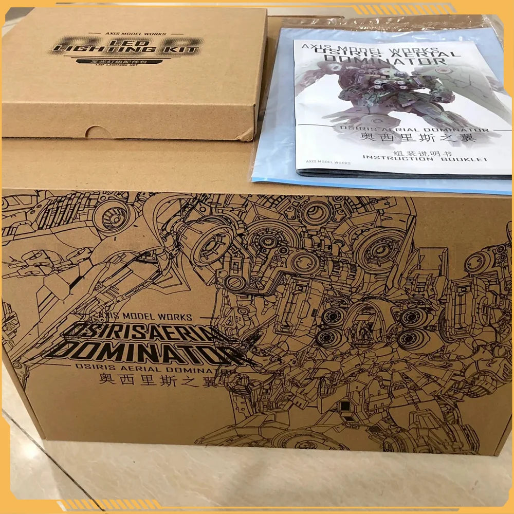 In Stock Axis Model 1/100 Nz-666 Kshatriya Assembly Model Kit Osiris Aerial Dominator Luminous Lamp Action Figures Plastic Model