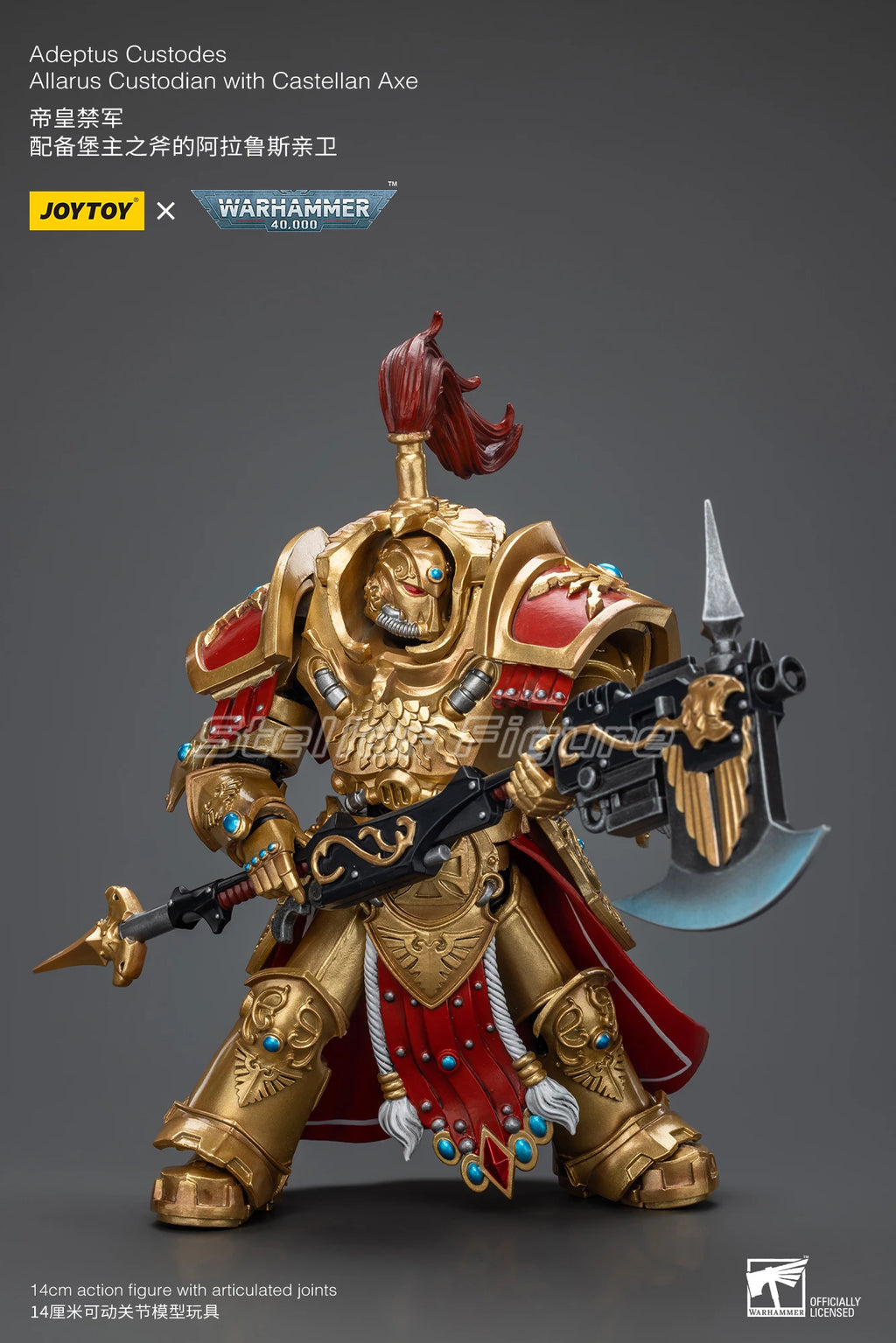 【SF】JOYTOYS Warhammer 40K 1/18 Action Figures  Adeptus Custodes Allarus Custodian   Model Gifts Collection