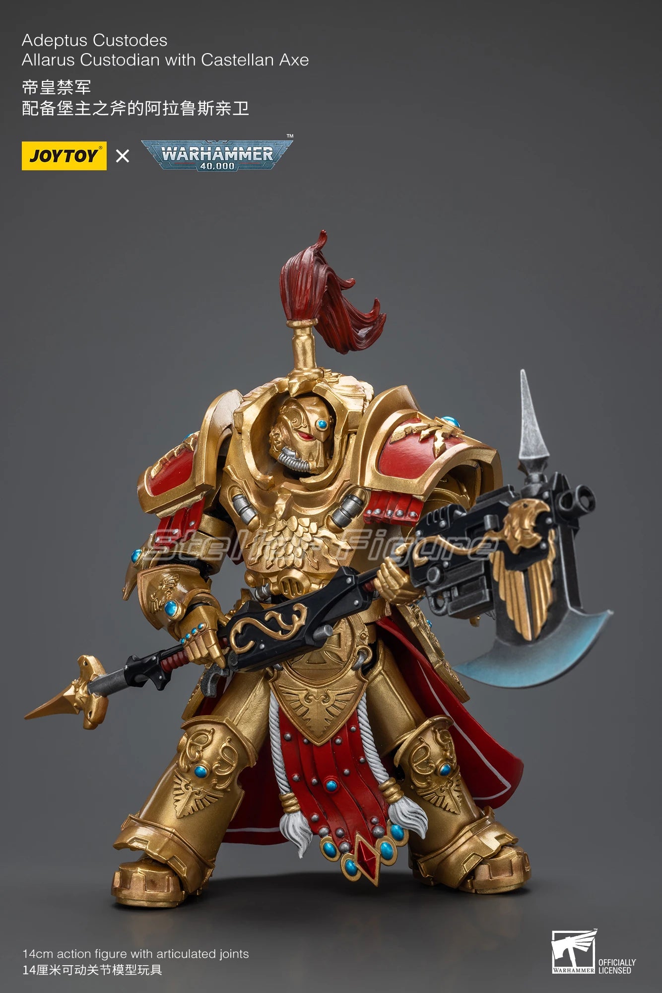 【SF】JOYTOYS Warhammer 40K 1/18 Action Figures  Adeptus Custodes Allarus Custodian   Model Gifts Collection