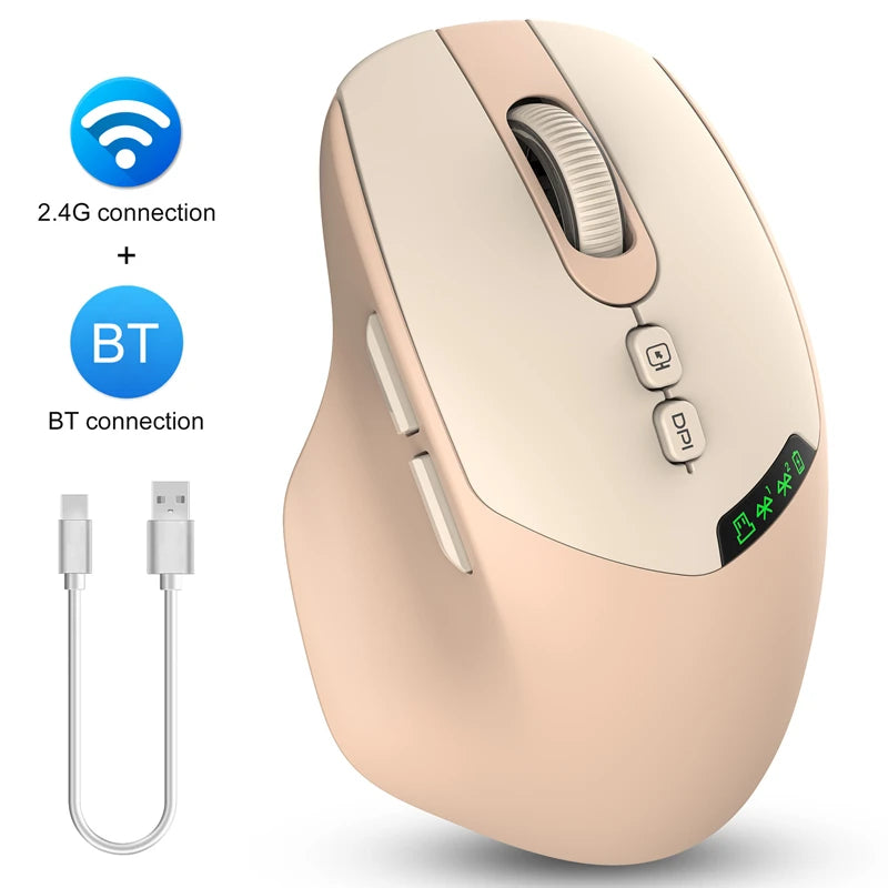 Dual Modus Drahtlose Lade Maus Ergonomische Stumm Bluetooth Maus 2,4G Büro Gaming Universelle Tragbare Maus Für PC Android IOS