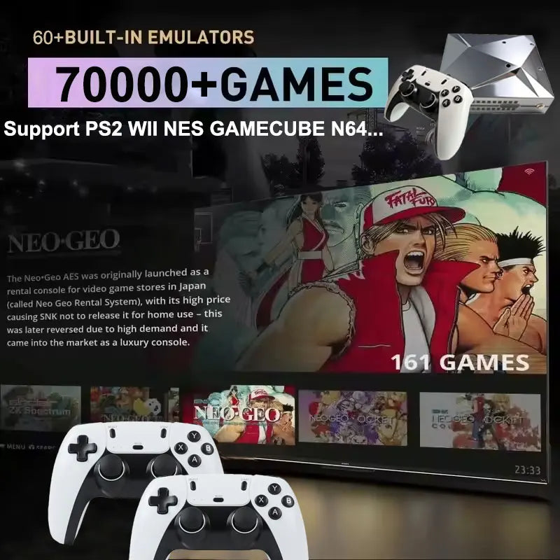 Loaded 70000+ Games 2TB P88 Retro Game Console for Wii PS2 DC PSP GAMECUBE Plug-and-Play On TV Win11&Batocera39 Children's Gift