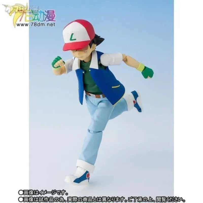 BANDAI Genuine S. H. Figuarts Series Pok É Mon Series Ash&Rocket Team Set Limited Edition Collectible Movable Model